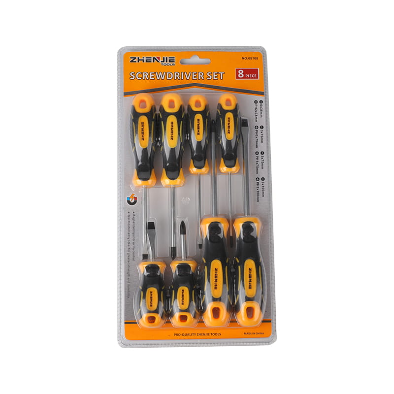 Set odvijača CRV s magnetiziranim vrhom od 8 komada i Phillips CRV